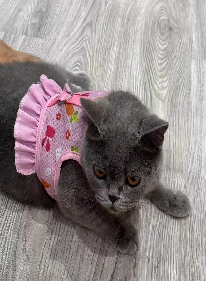 Weimostar Kitten Harness and Leash, Bunny Guinea Pig Clothes Ferret Rabbit Rats Hamster Soft Mesh Escape-Proof Vest Set Cute Carrot Pattern for Chinchilla Small Animals Puppy Orange L - Image 3